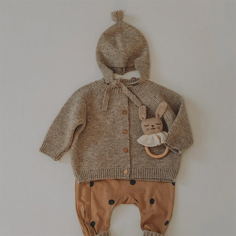Baby Wool Cardigan | Oatmeal