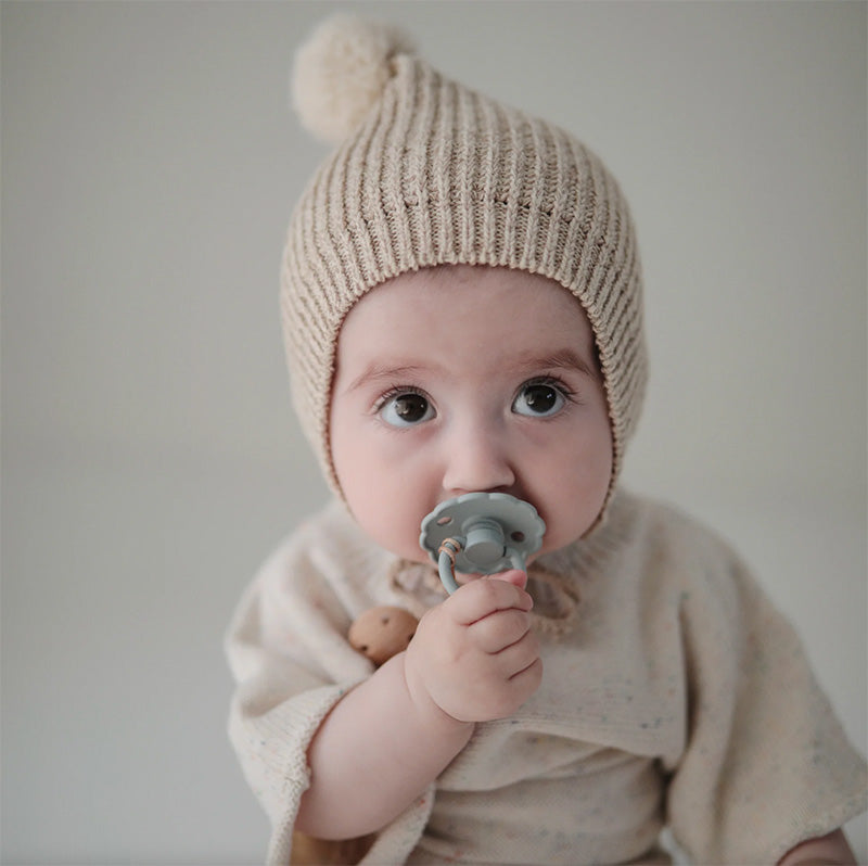 Daisy Natural Rubber Pacifier - Powder Blue