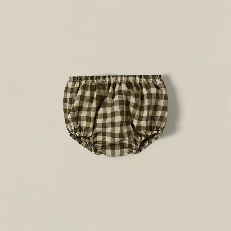 Shortie Bloomers | Olive Gingham
