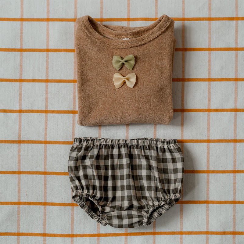 Shortie Bloomers | Olive Gingham
