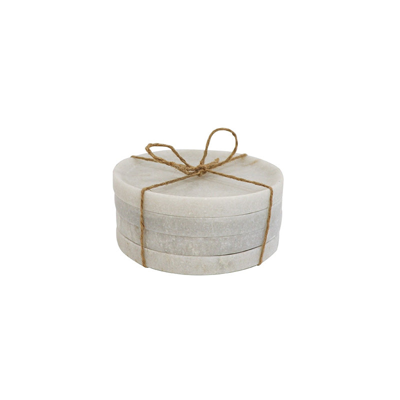 Round Marble Coasters | Set of 4