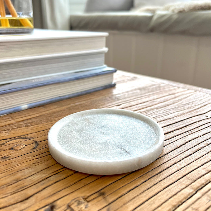 Round Marble Coasters | Set of 4