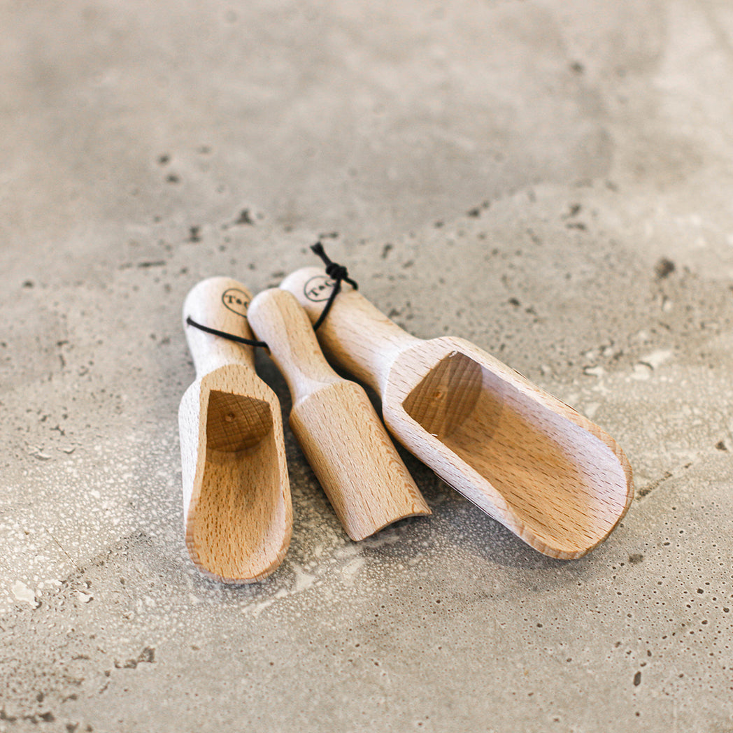 Set of 3 Wooden Pantry Scoops