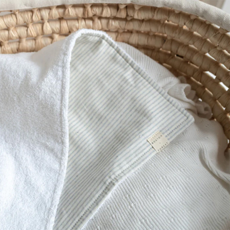 Burp Cloth - Pinstripe Chambray