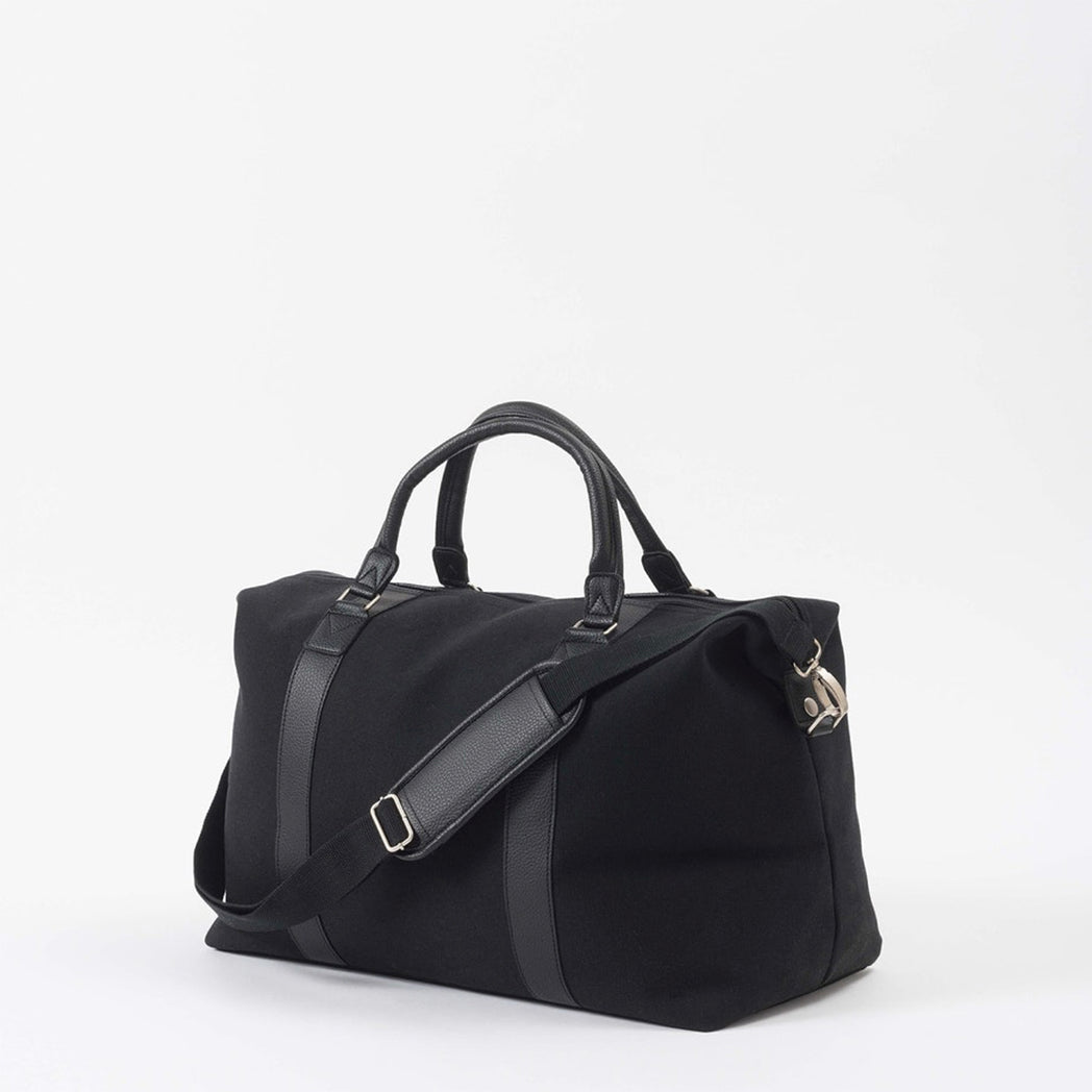 Canvas Weekender Bag w/ Black Handles | Black