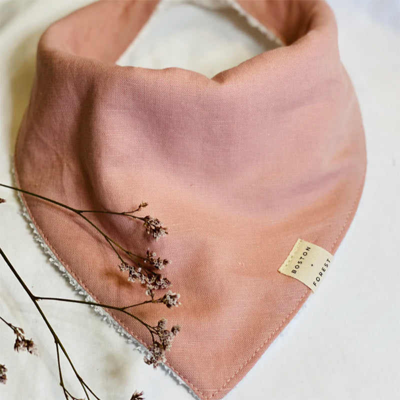 Linen/Towelling Dribble bib - Ballet