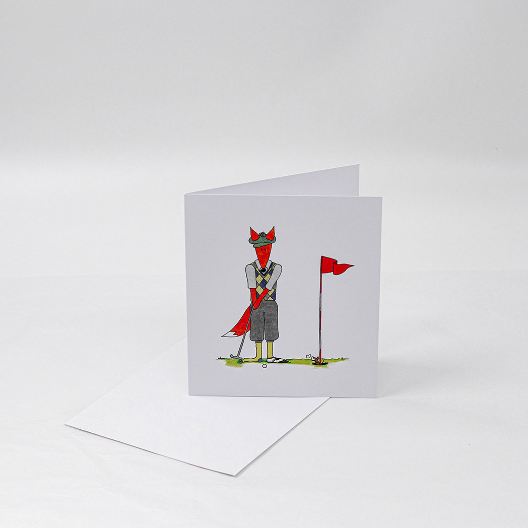 Golfing Fox | Greeting Card