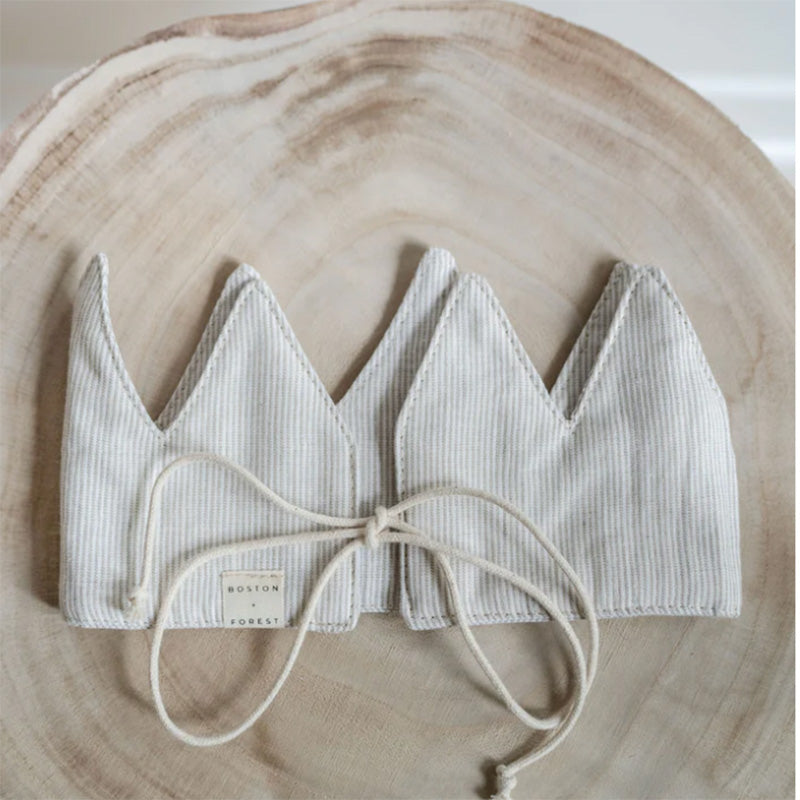 Linen Crown - Natural Stripe