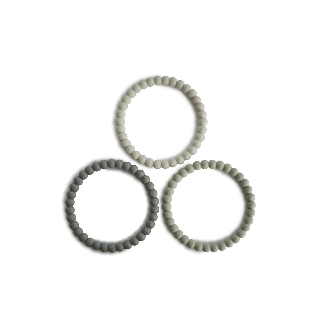 Pearl Teething Bracelet - Green Tea/Grey/Sea Salt