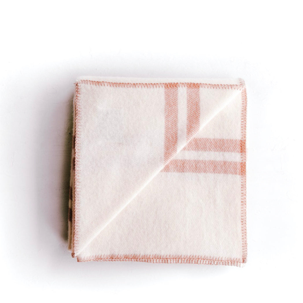 NZ Lambs Wool Blanket | Piki Pink Trim