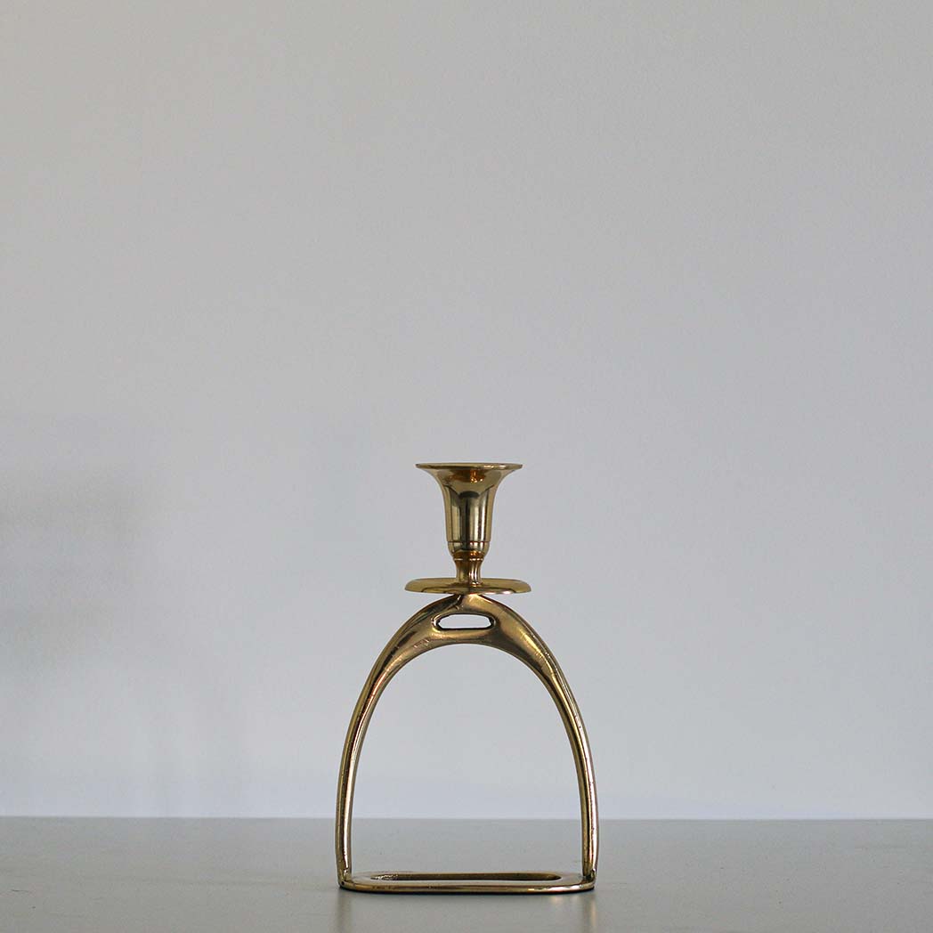 Stirrup Candle Holder SET OF 2 | Brass
