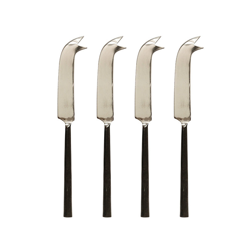 Black & Stainless steel cheese knives