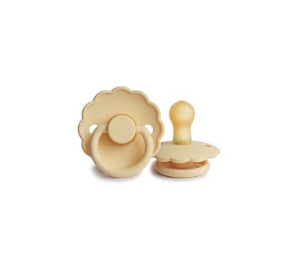 Daisy Natural Rubber Pacifier - Pale Daffodil