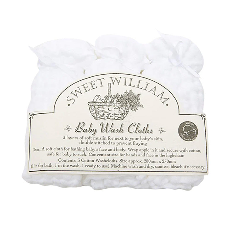 Sweet William baby wash cloths