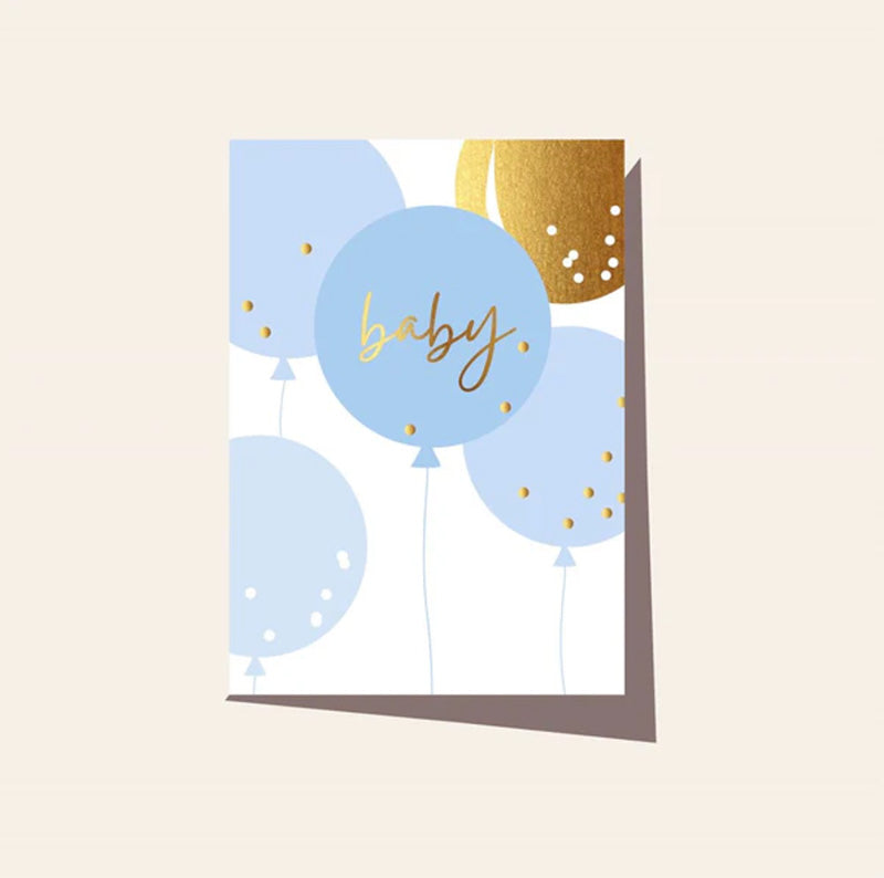 Baby Balloon Blue | Greeting Card