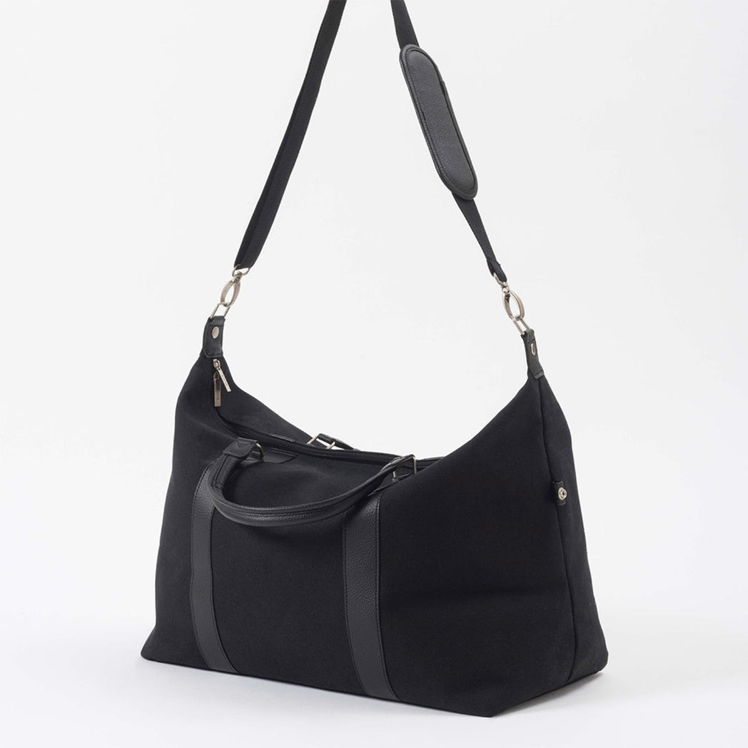 Canvas Weekender Bag w/ Black Handles | Black