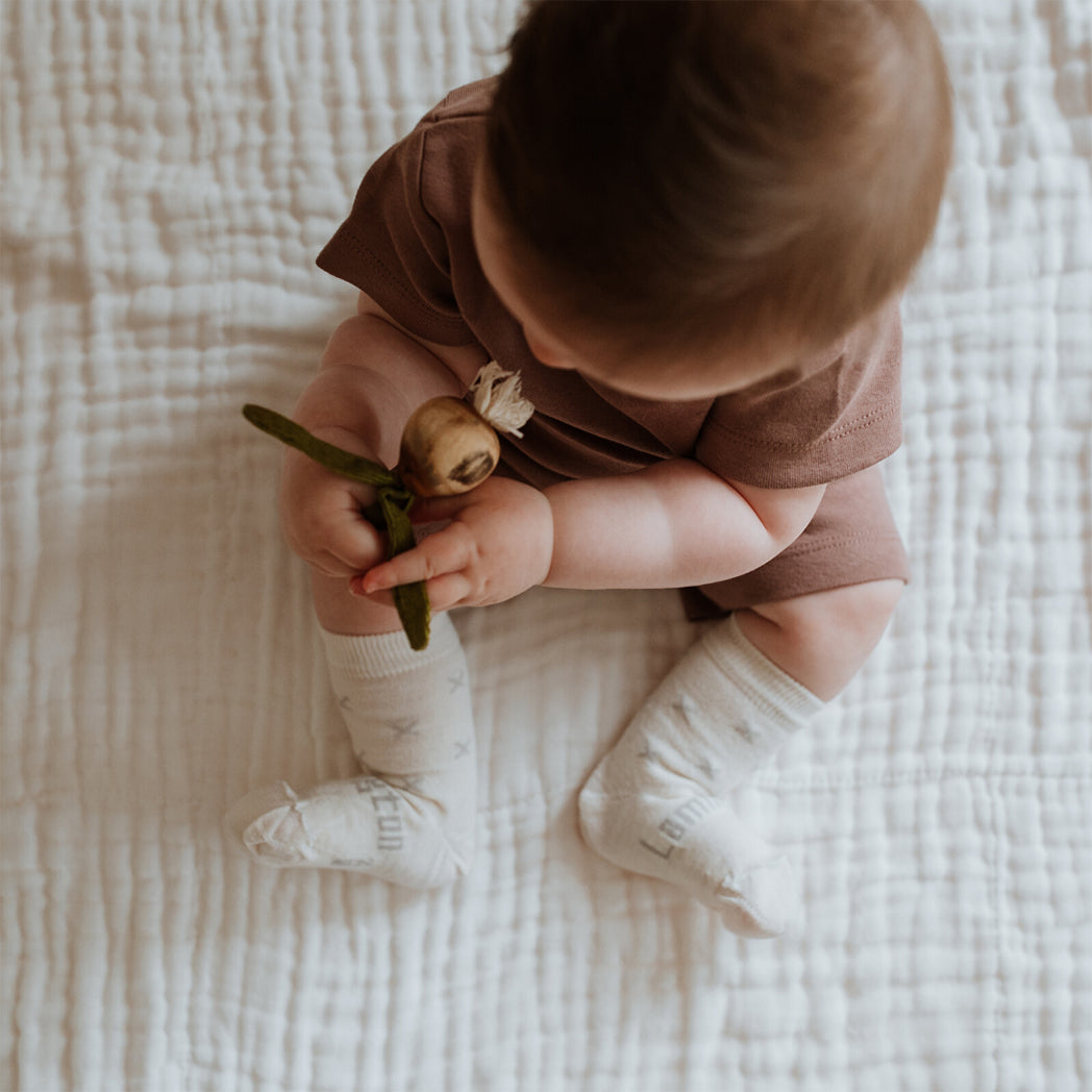 Lamington | Merino Wool Crew Socks | Baby | Fox