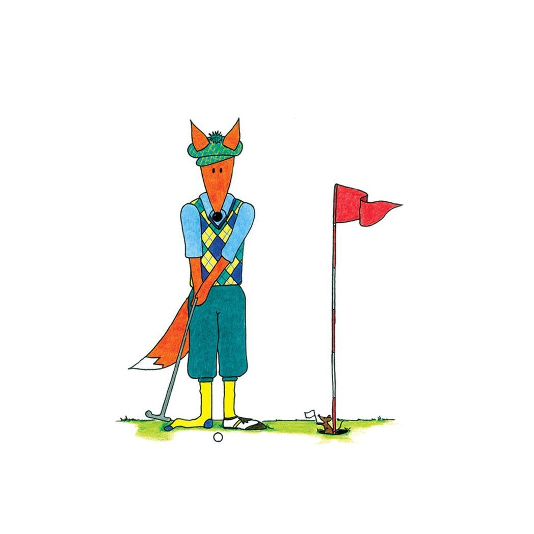 Golfing Fox | Greeting Card