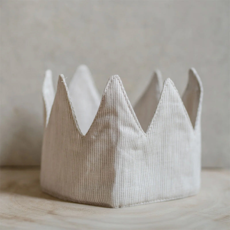 Linen Crown - Natural Stripe