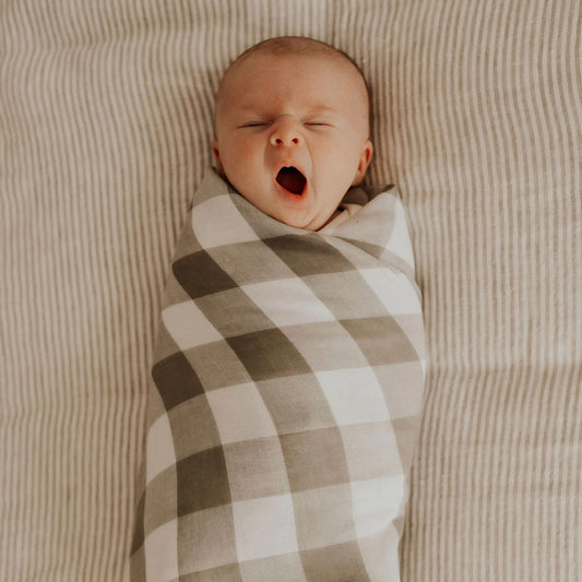 Muslin Wrap | Gingham Olive