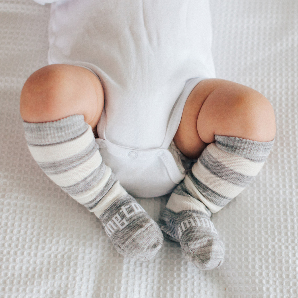 Lamington | Merino Wool Socks | Baby | Pebble