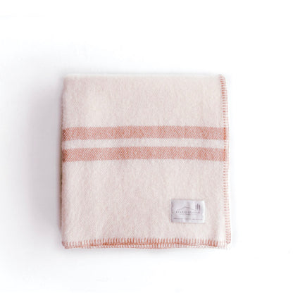 NZ Lambs Wool Blanket | Piki Pink Trim