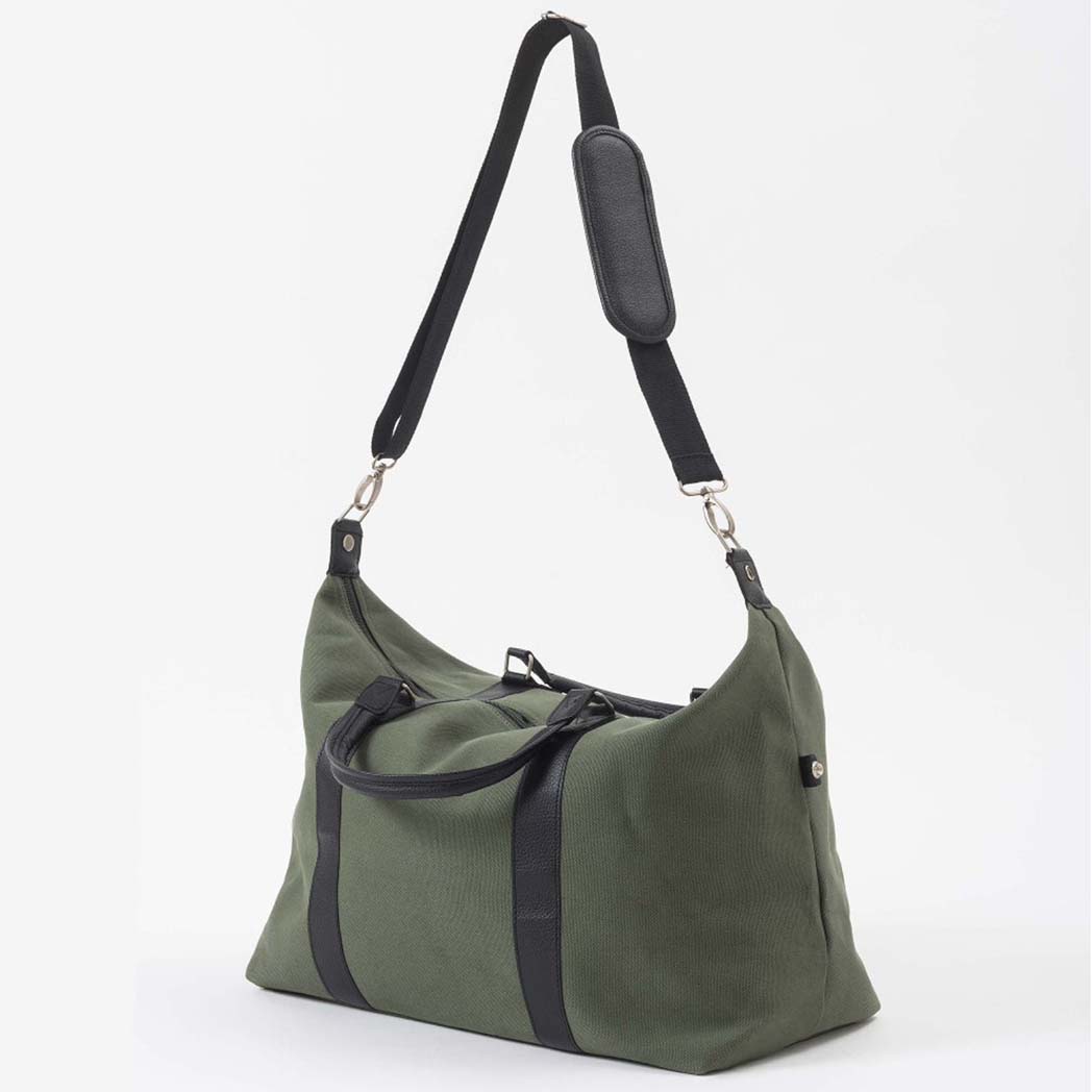 Canvas Weekender Bag w/ Black Handles | Olive