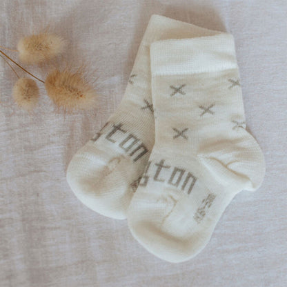 Lamington | Merino Wool Crew Socks | Baby | Fox