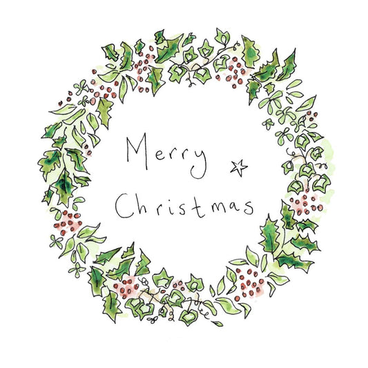 Merry Christmas Wreath | Greeting Card