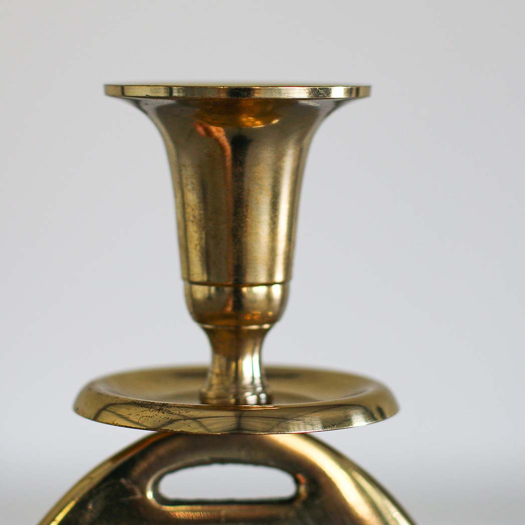 Stirrup Candle Holder SET OF 2 | Brass