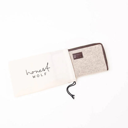 Honest Wolf Zip Wallet | Taupe